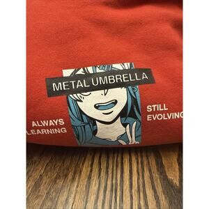 Metal Umbrella Anime Xxl Red Sweatshirt. Still Evolving Always Learning
